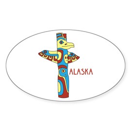 CafePress Alaska Sticker Oval Car Bumper Sticker