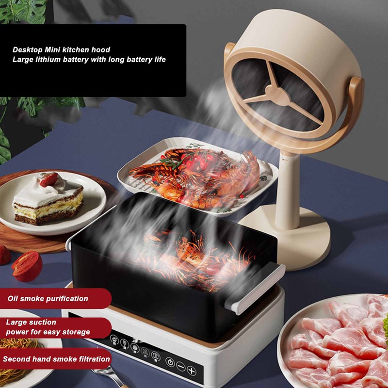 Portable Range Hood Efficient Filtration Strong Adsorption Low Noise Rechargeable