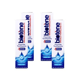 Biotene Dry Mouth Toothpaste, Fresh Mint Original, 4.5-Ounce Box (Pack of 4)
