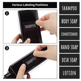 Segbeauty - Dispensador de ducha recargable, 3 botellas de 16.9 onzas, 500 ml, con etiquetas, dispensador de jabón de plástico reutilizable aspiradora, recipientes de ducha para lavado corporal, champú acondicionador loción, color negro