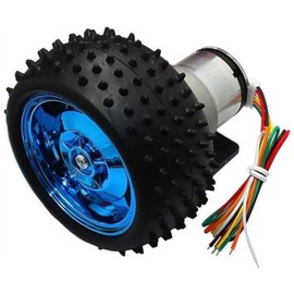 12V 320rpm/12V 107rpm/6V 160rpm DC Gear Motor Encoder Motor with Mounting Bracket and Wheel Speed Reducers Tools