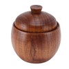 Wood Spice Jar Sugar Bowl Salt Box Seasonings Storage Container
