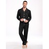 YOPUGEE Men Modal Pajama Set Long Sleeve Pjs Button Down