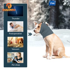 oUUoNNo Dog Snood for Dog Neck Warmer, Adjustable Scarf Dogs Neck Warmer Protects Dog in Cold Weather for Small Medium Large Dogs,Provides Anti Anxiety Relief (Large, Blue)