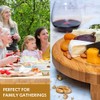 ZENWORYS Bamboo Cheese Board Set Equipped with Round Wooden Boards