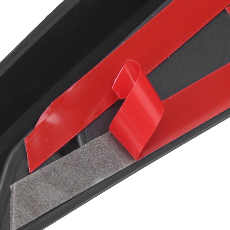 Pair Side Fender Vent Cover Trim PU Rubber Glossy Black