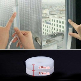 Door Bottom Draft Blocker Tape for All Door Gaps, Windproof Weatherstripping Seal 35mm White 2ea