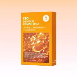Isoi 아이소이 NEW 프로폴리스 퍼밍 마스크 꿀광탄력 23ml 10매, 1개 Isoi NEW Propolis Firming Mask Honey Glow Elasticity 23ml 10 Sheets, 1 Piece