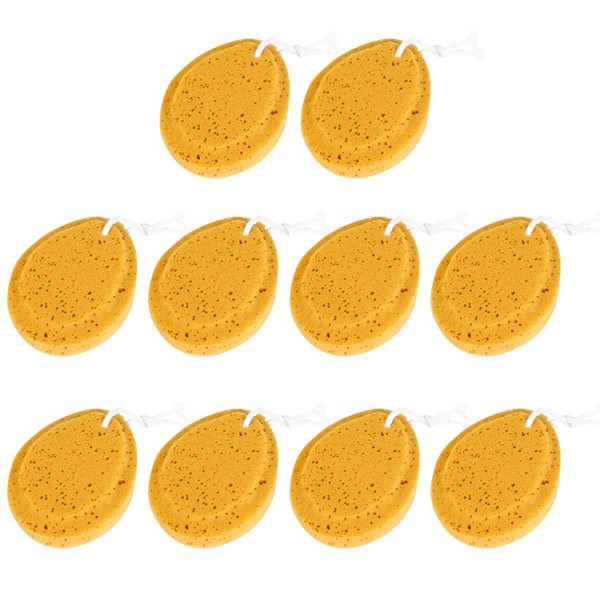 Lurrose Soft Bath Sponge Exfoliating Shower Sponge Body Loofah Scrubber with Rope Cleaning Loofah Bath Accessories for Home Bathroom (10 Pack)