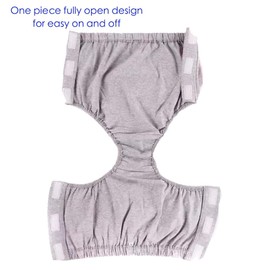 DEEYOTA Adult Post-Operative Underwear,Cotton Tear-Off Nursing Panties,Washable Incontinence Panties,Reusable,Unisex,Suitable for Bedridden,Elderly,Fracture,Incontinence(Triangle-Gray-L)