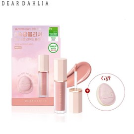 DEAR DAHLIA Liquid Blush & Puff Special Set 2items [2024 Awards Limited], Color:Dreamy