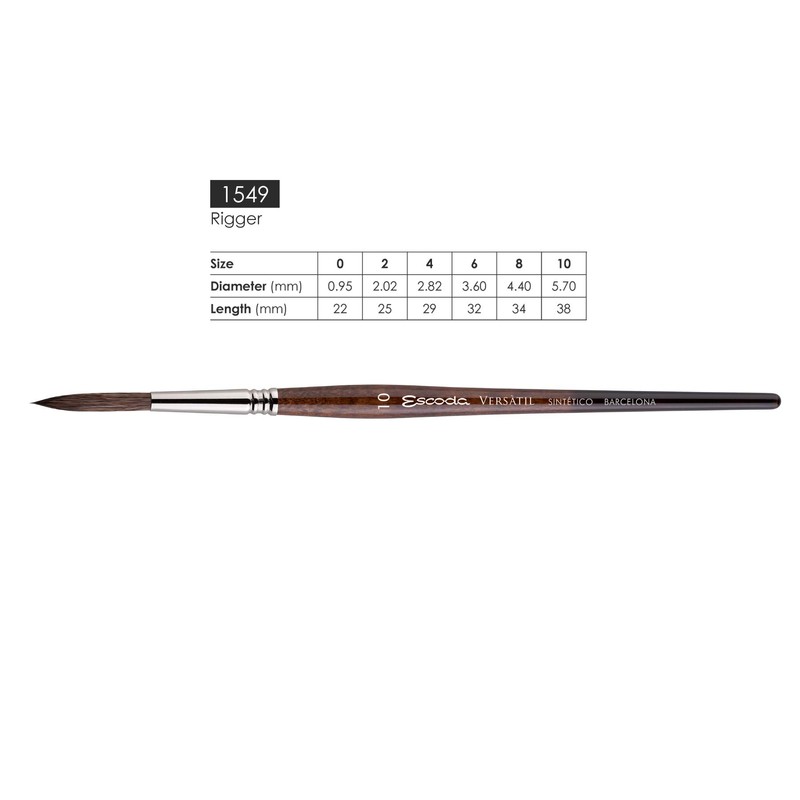 Escoda Versatil 1549 Series Artist Watercolor and Acrylic Paint Brush,
