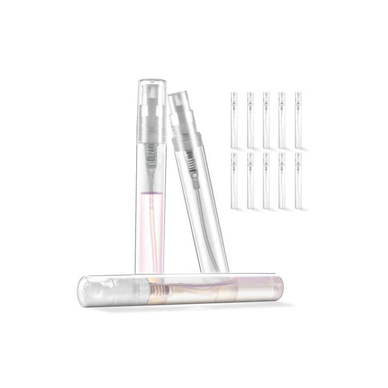 Chiallco Mini Perfume Sample Bottles, 10 Pack 5 ml Plastic