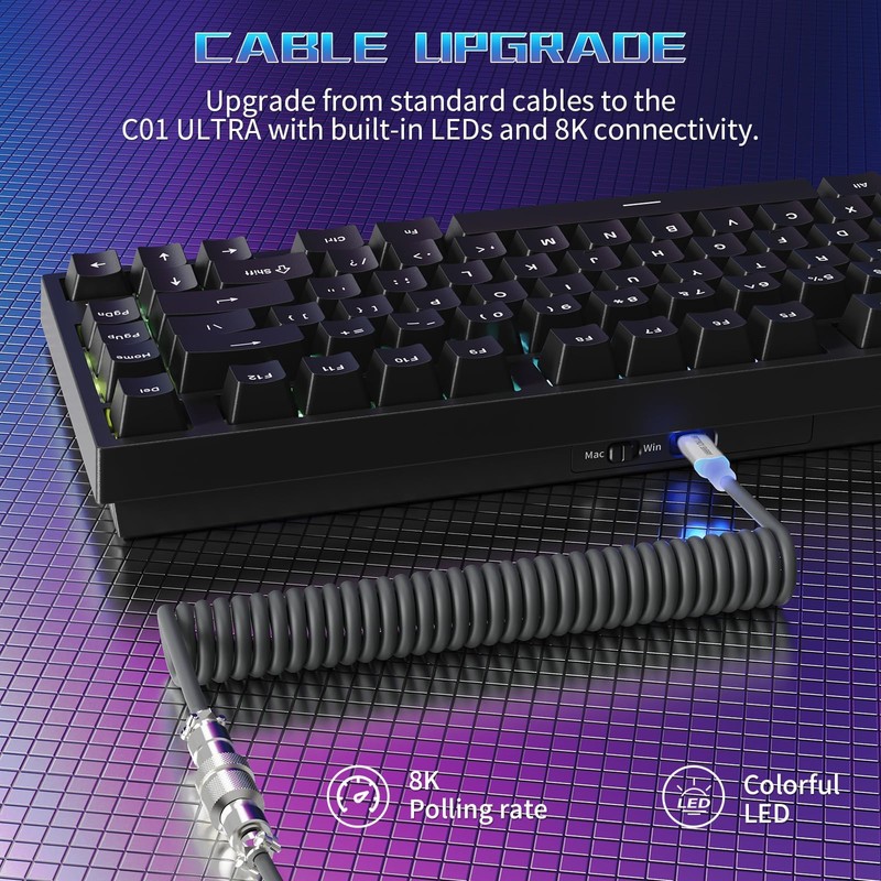 ATTACK SHARK R82HE 75% Rapid Trigger Mechanical Gaming Keyboard Wired,Hall