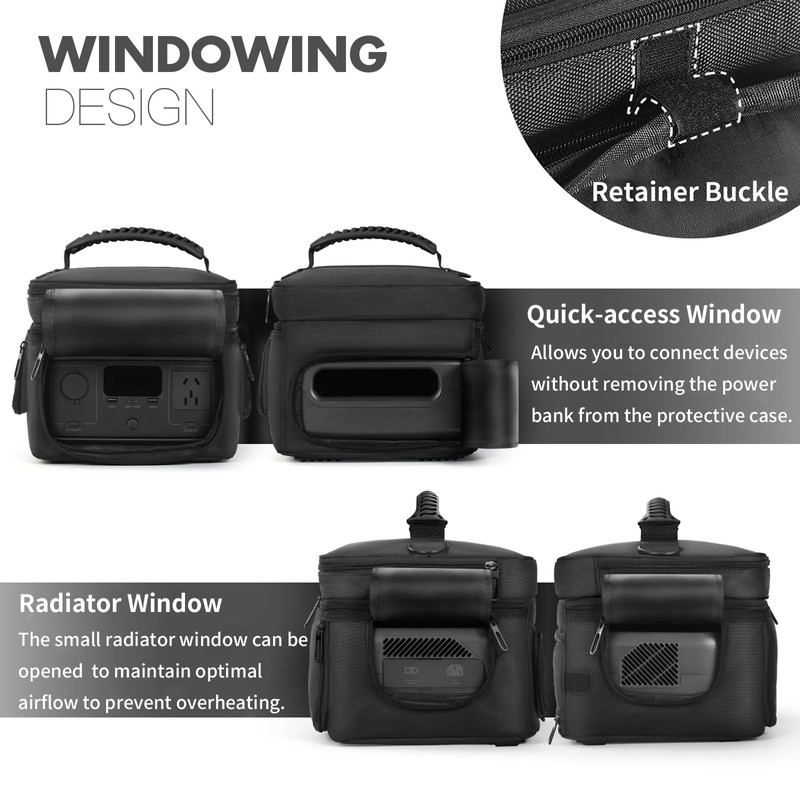 EUGOOCX Powerstation Carrying Case Compatible with ECOFLOW River 3, Travel