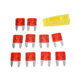 15Amp Car Fuses Assortment Kit, Small Breaker Fuses Kit, 10 Pcs Assorted Blade Type Fuse Set, Professional Equipped with Fuse Puller, Circuit Breaker Resettable Fuse for Auto, Rv, Truck, Moto, Boat