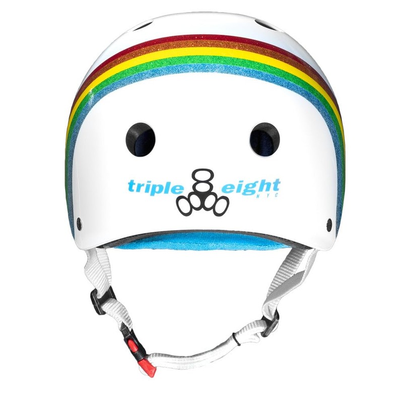 Triple 8 New York Kids' Cert Sweatsaver Rainbow Sparkle Protective