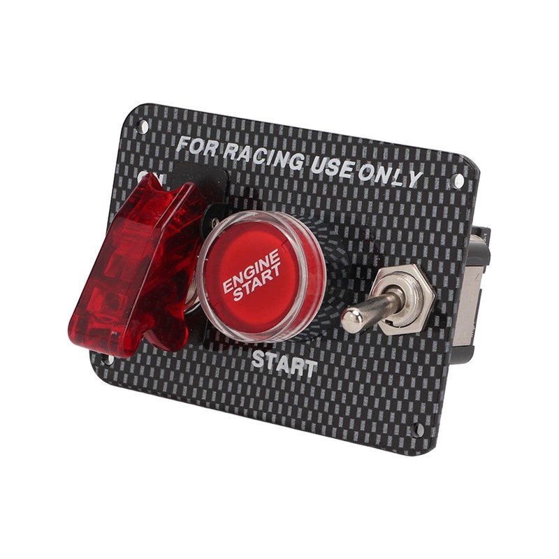 Universal Carbon Fiber Style 12V Ignition Switch Panel Aluminium Alloy