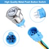 DMWD 19mm Raised Speaker Horn Momentary Push Button Switch 3/4"