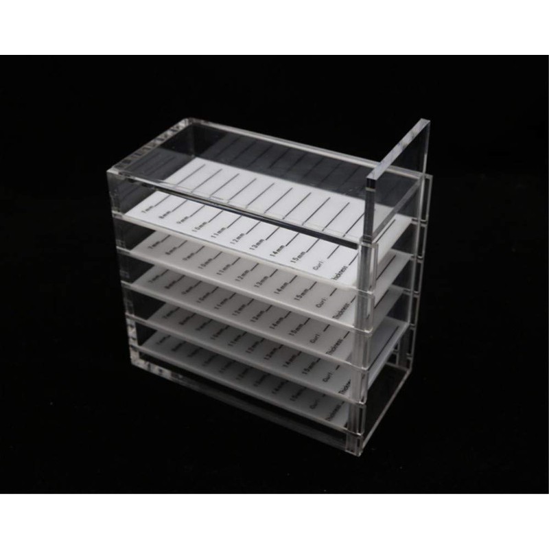 Acrylic 5 Layers clear Eyelash Storage Box, Makeup Display Container,
