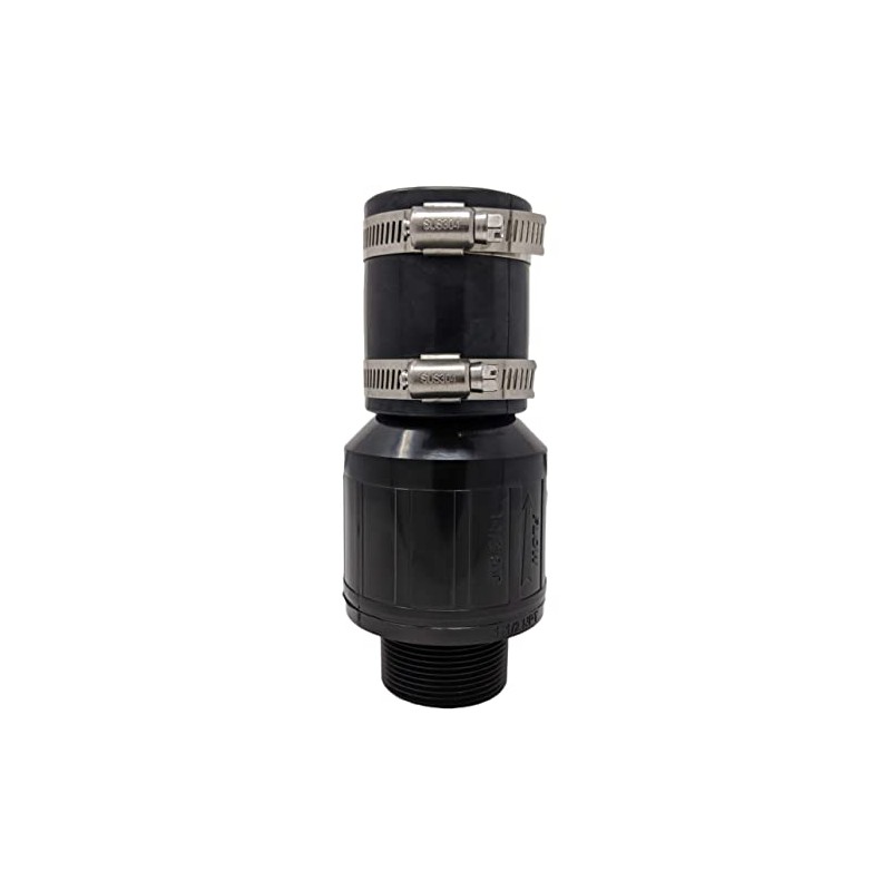 PumpSpy Threaded Quiet Sump Pump Check Valve with 100% Stainless