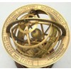 RedSkyTrader Brass Antique Finish Armillary Celestial Globe with Zodiac Engravings