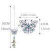 Butterfly Crystal Garden Hanging Teardrop Prism Pendant for Window Rainbow