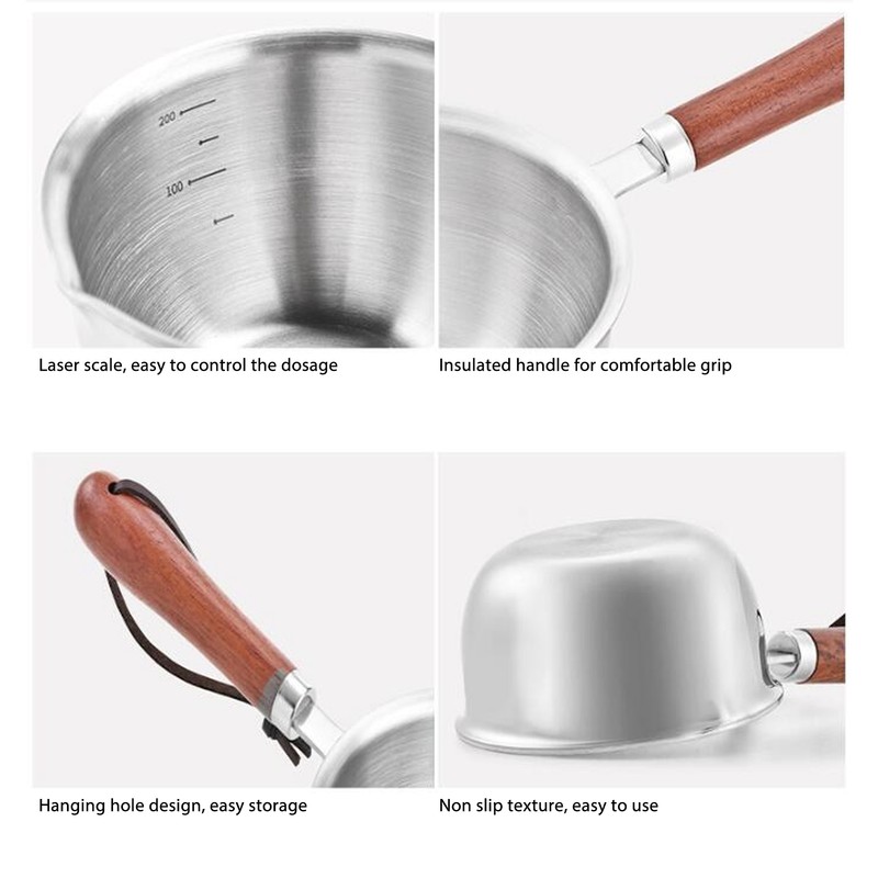 Mini Butter Warmer Pan Stainless Steel Quick Oil Warmer Pot
