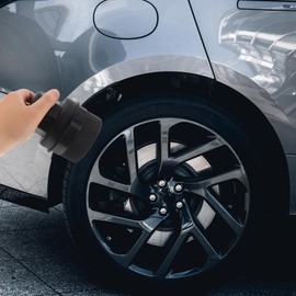 GLEAVI High Density Tire Shine Brush Applicator with Sponge Handheld Design Tire Shine Dressing Applicator Pad Tire Wax Applicator Sponge