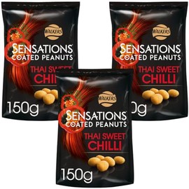 Peanut Bundle with Sensations Thai Sweet Chilli Sharing Peanuts by Walkers 150g (3 Pack)