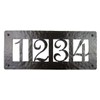 Rustic Custom Hammered Wrought Iron Address Plaque Horizontal APH24 (4number)