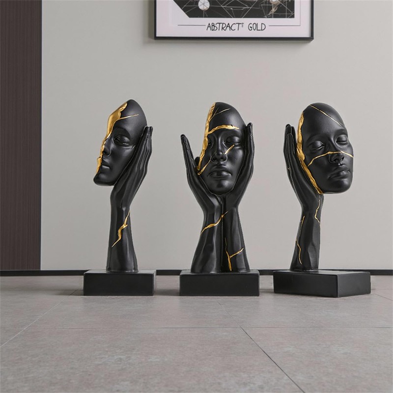 AWNR Modern Abstract See No Evil Hear No Evil Speak