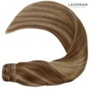 Lacer Ponytail Extension Human Hair Dark Brown with Light Brown