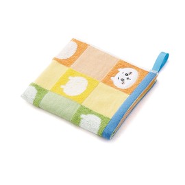 Chiikawa Pattern Wash Towel, Orange, Gauze Pile, Cute, 41-1081070, Approx. 13.4 x 13.8 inches (34 x 35 cm)