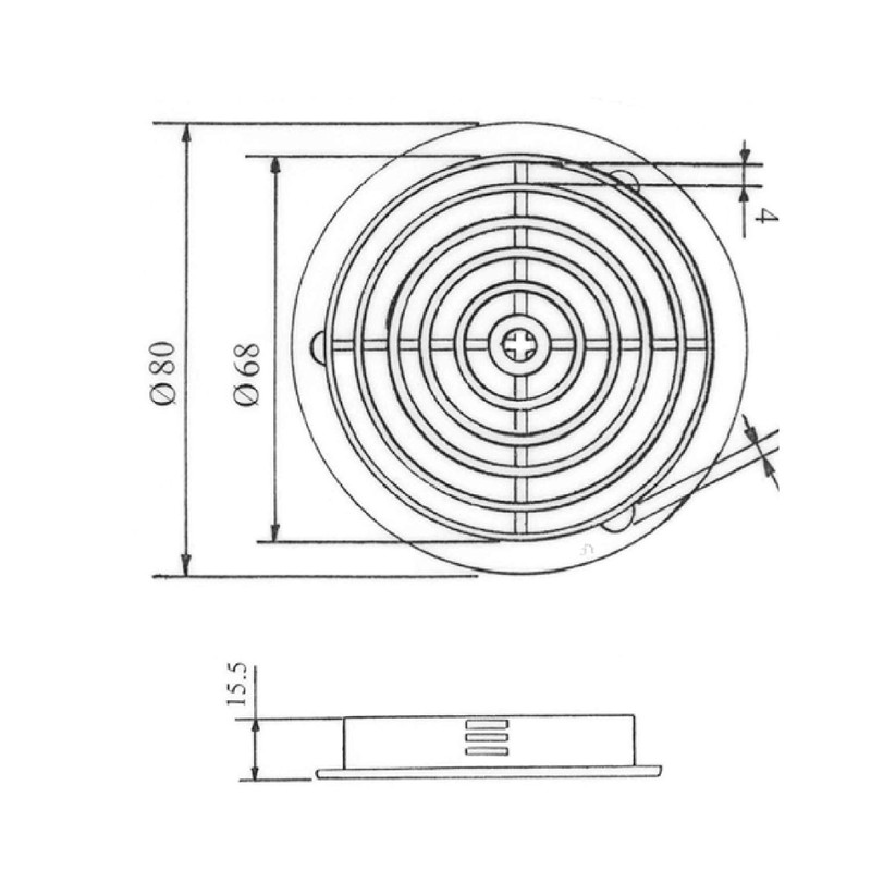 10 Number Anthracite Grey 70mm Plastic Round Soffit Air Vents/Upvc