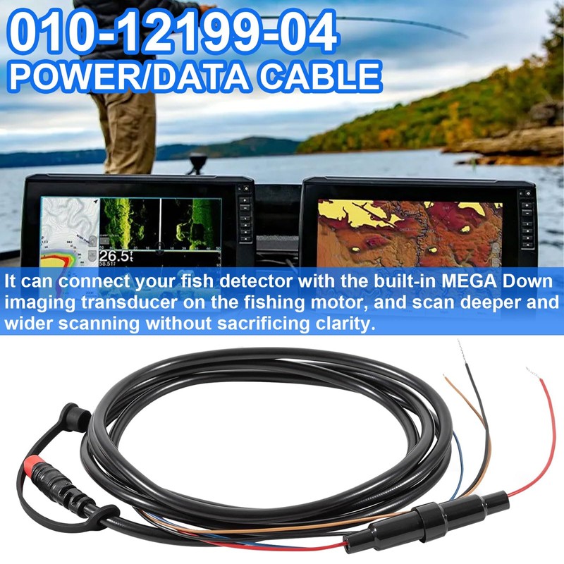 010-12199-04 4-Pin Power/Data Cable Compatible with Garmin Striker Echo, Striker