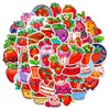Pack of 50 Red Hearts Strawberry Stickers Car Laptop Phone