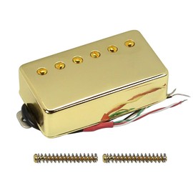 FLEOR Humbucker Double Coil Pickups Neck Pickup Ceramic Magnet 7~8k Compatible with LP Style Electric Guitar for Guitar Parts Replacement Gold