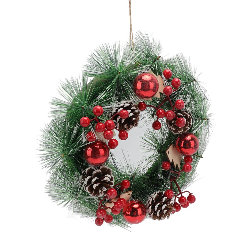 Christmas Wreath Hand Made Simulation Pine Cone Wreath Christmas Gift