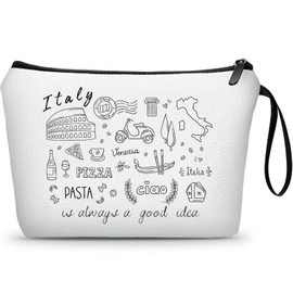 KONSOM Regalos de viaje, ideas de regalo de cumpleaños para hermanas, regalos únicos para mujeres, regalos de cumpleaños para mujeres, regalos de amigos, bolsa de cosméticos pequeña con espejo