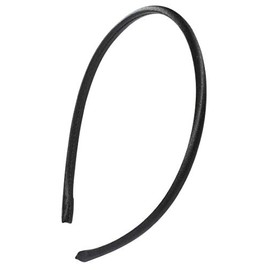 L. Erickson USA 1/4" Ultracomfort Headband - Silk Charmeuse Black