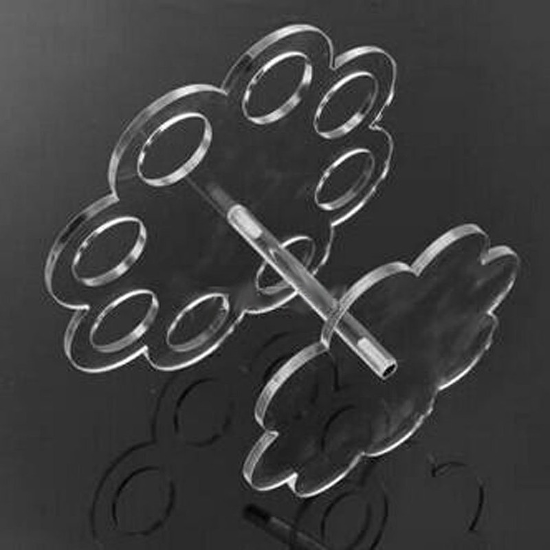 LUOEM 8 Holes Acrylic Ice Cream Cone Storage Stand