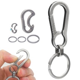 SODOI Titanium Carabiner Hook Key Chain, Small, Lightweight, Durable, Stylish, Gift, Multifunctional, Car, Motorcycle, Bicycle, Key Holder, Outdoor Activities, Camping, Travel, Hiking, SD-THK02