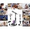 Etubby [3-in-1] Desktop Microphone Stand with Phone Holder, Adjustable Desk