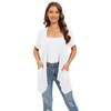 Wiwclo Veryoung Lightweight Summer Cardigan Sweater Dressy Casual, A02-white-short sleeve,