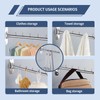 2Pcs Folding Wall Mounted Clothes Hanger Rack, Stainless Steel Clothes