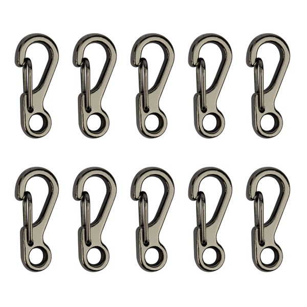 Temlum Aluminium Carabiner Hook, 2.5 cm Mini Carabiner Set, Snap