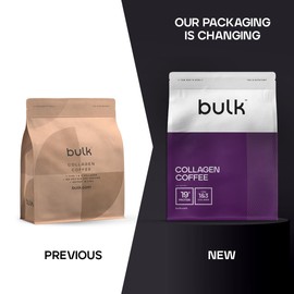 Bulk Bulk Collagen Coffee, High Protein, Iced Latte, 500 g, 20 Servings, Packaging May Vary