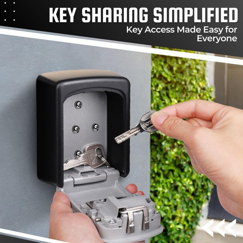 Flexzion Lock Box for Keys with Code – Wall Mounted