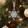 Wondershop New 2024 Glittered Metal Snowflake Christmas Tree Ornament -